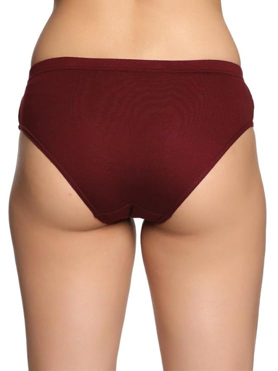 Women’s 100% Pure Cotton Hipster Panties Pack of 5 – Soft, Breathable, Skin-Friendly Everyday Comfort (Assorted Colors & Prints)